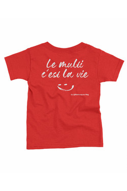 Enfant - T-Shirt - Rouge - Blanc